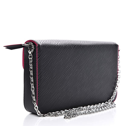 Louis Vuitton Epi Pochette Felicie Black Hot Pink 3 of 12