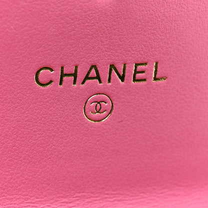 Chanel Caviar Quilted Filigree Flap Card Holder Pink Blue Green 6 of 8
