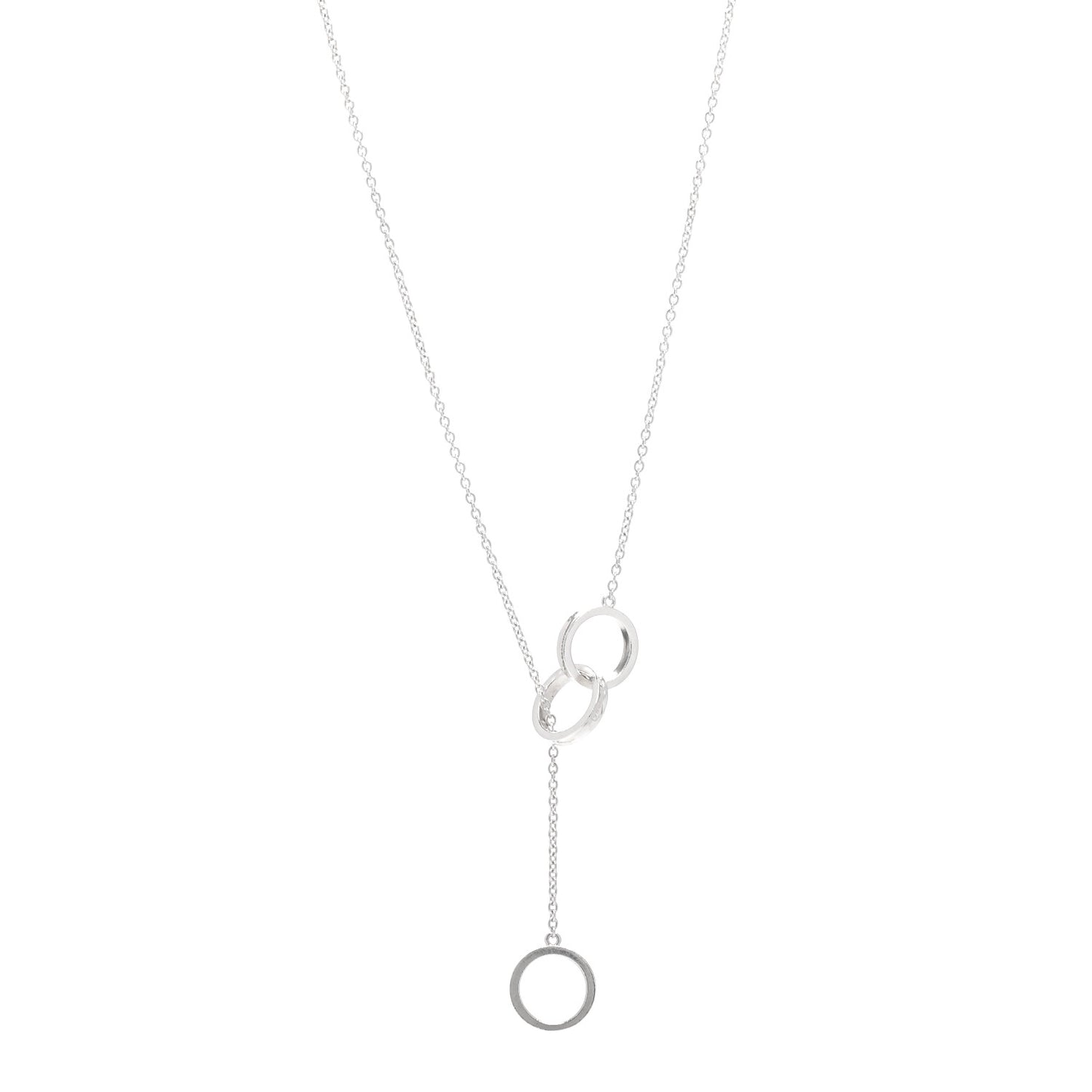 Sterling Silver 1837 Interlocking Circles Lariat Necklace