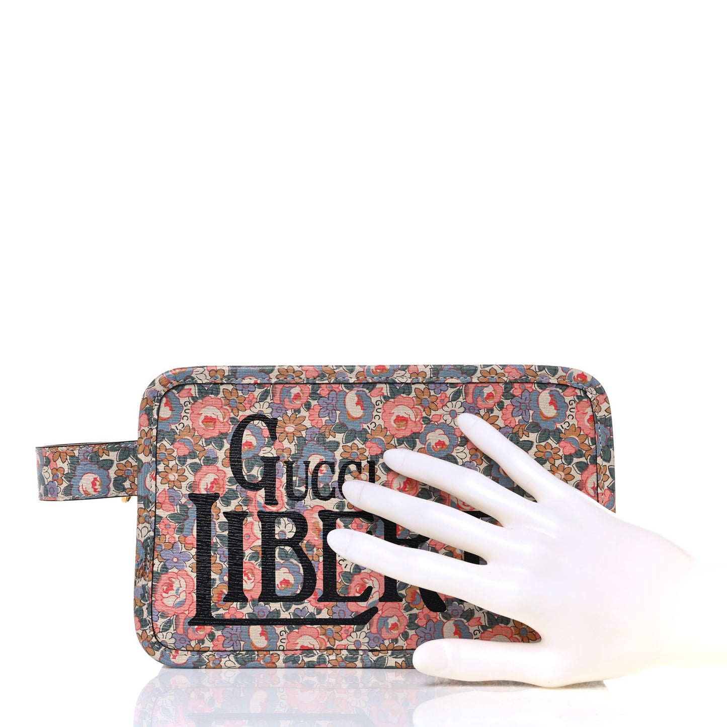 X LIBERTY OF LONDON Calfskin Infinity Abbey Zip Around Beauty Case Perfect Pink Ivory