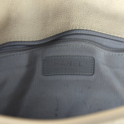 Chanel Caviar Quilted Medium French Riviera Flap Beige 8 of 14