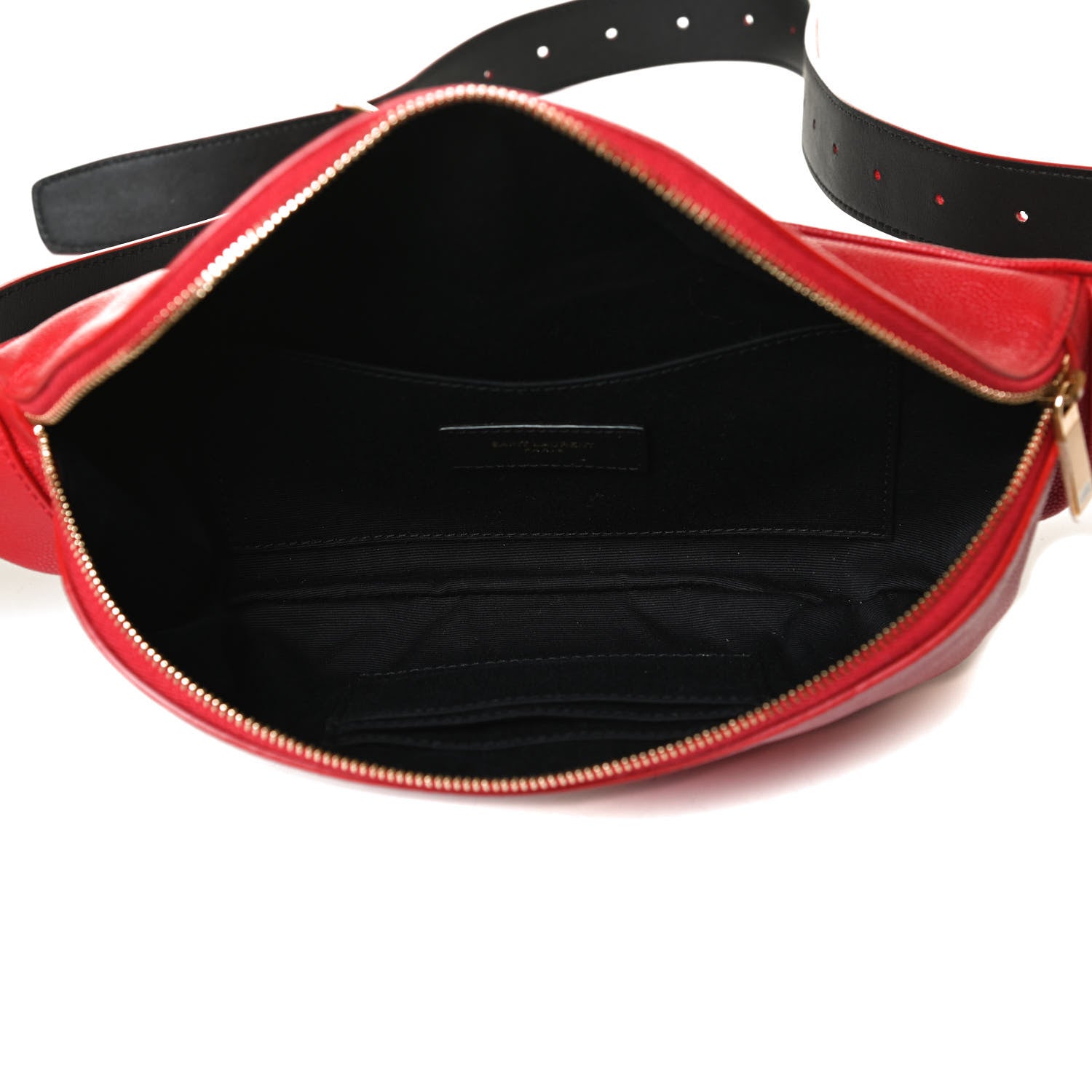 Saint Laurent Grain De Poudre Monogram Belt Bag Rouge Eros 5 of 14