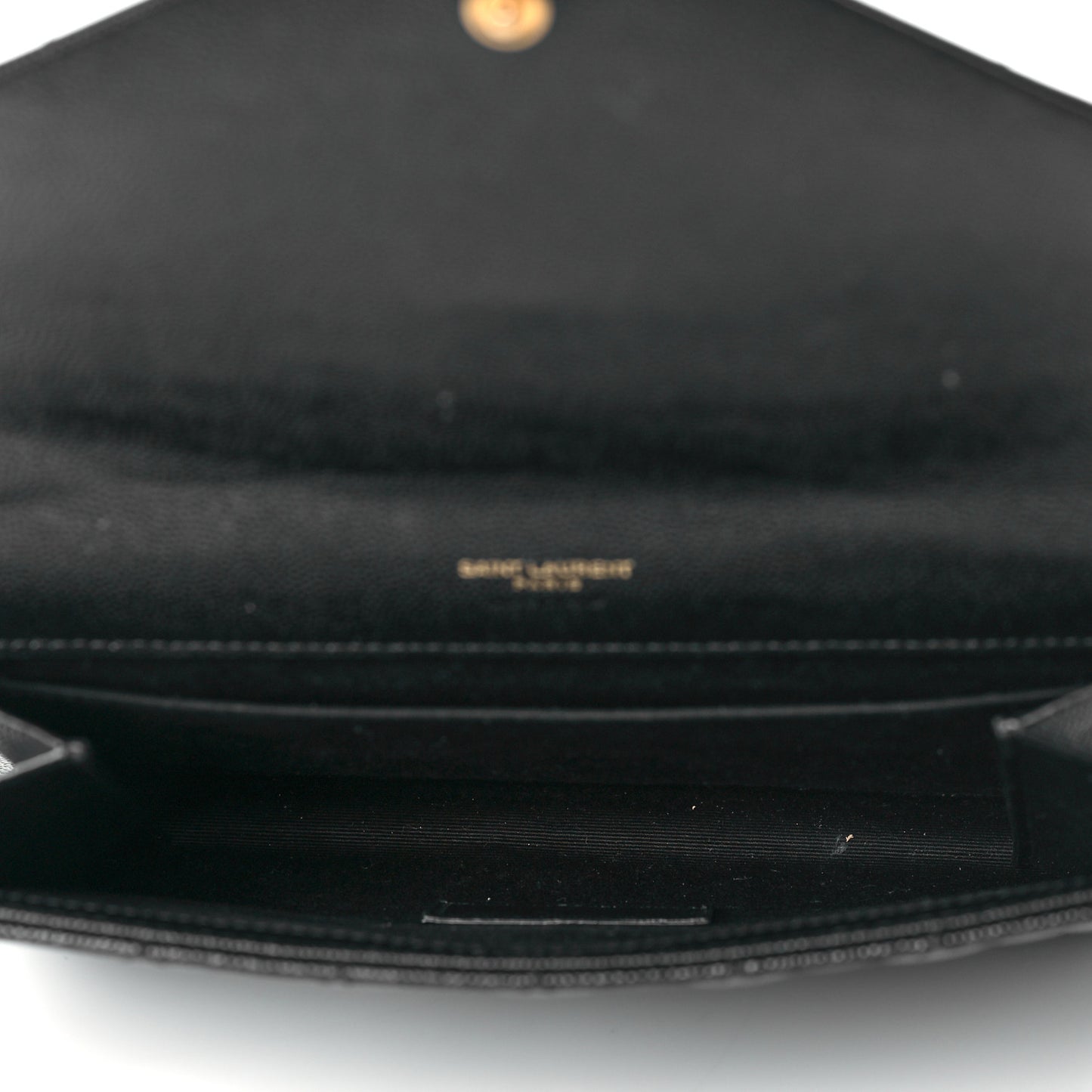 Grain De Poudre Textured Mixed Matelasse Triquilt Monogram Clutch Black