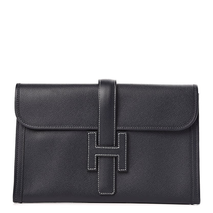 Hermes Epsom Jige PM Clutch Bleu Nuit 1 of 7