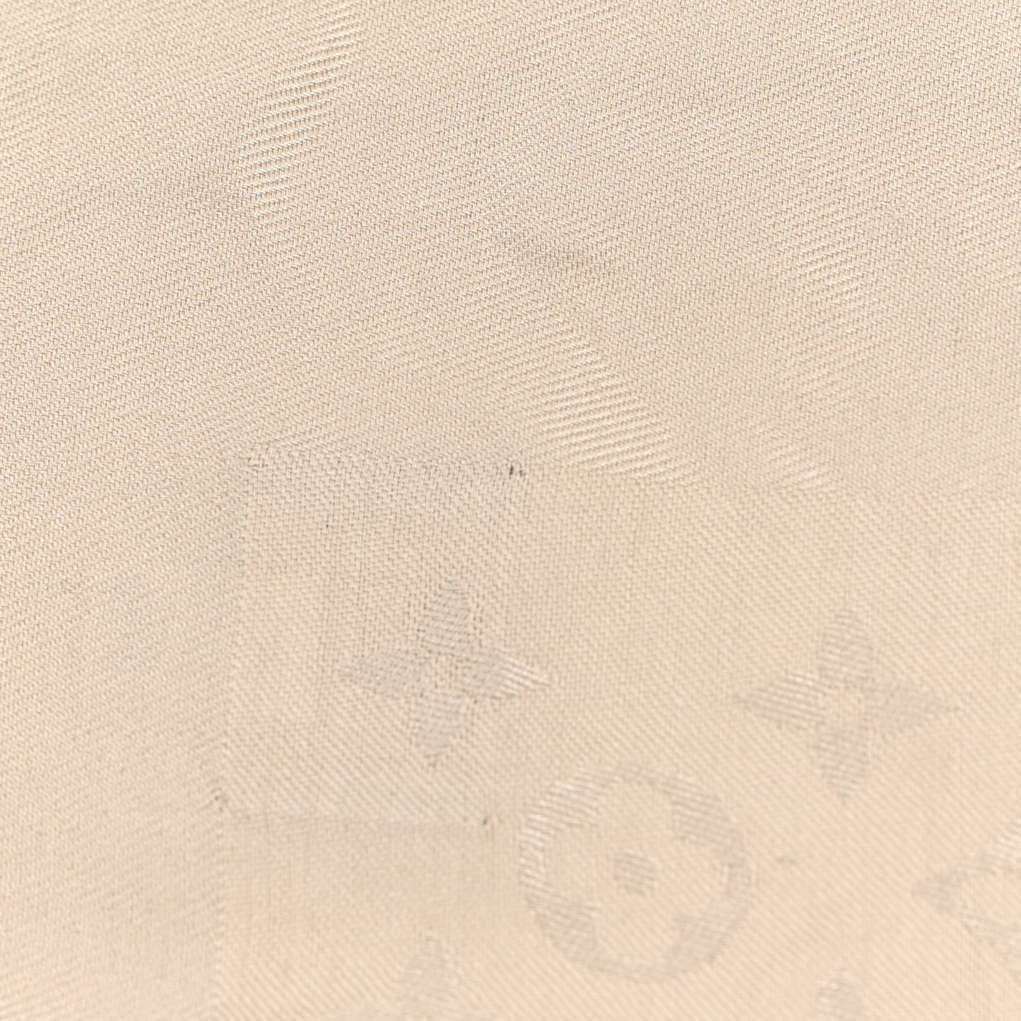 Silk Wool Monogram Shawl Greige