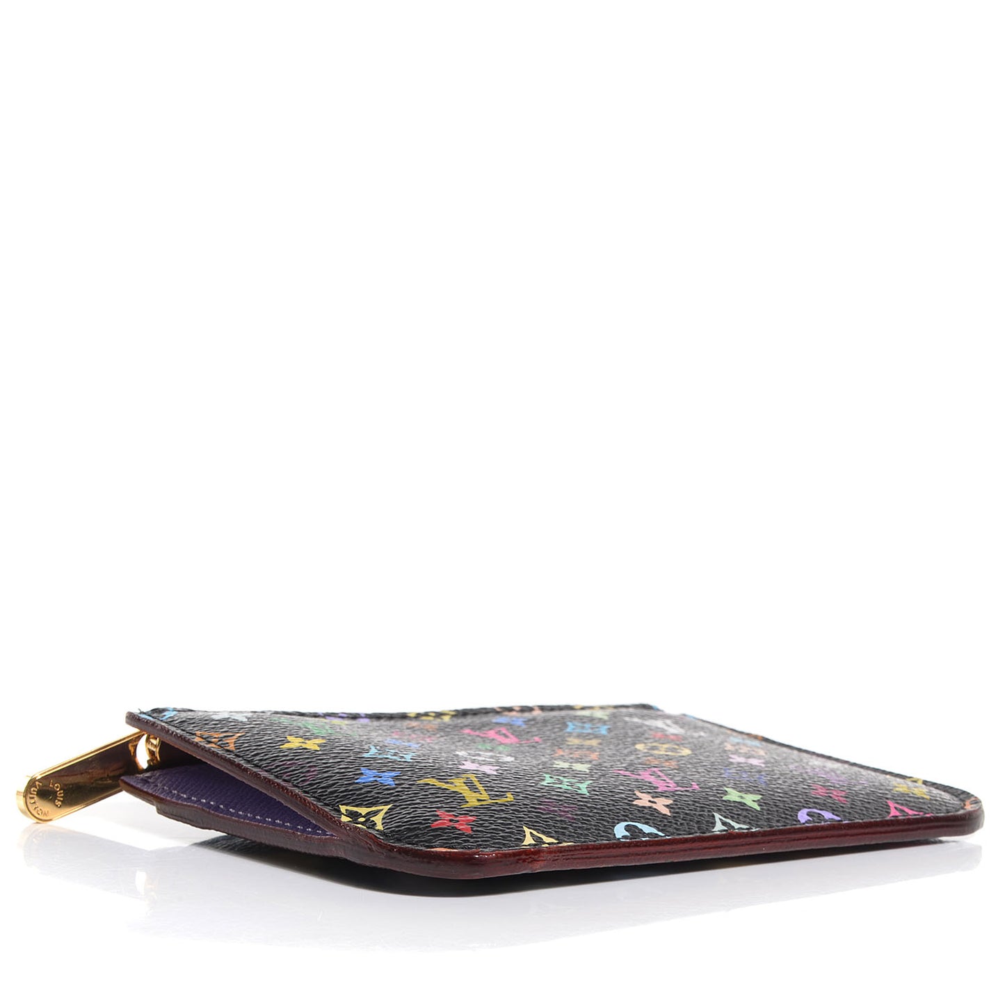 Monogram Multicolor Key Pouch Black Violet
