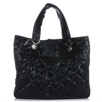 Chanel Crinkled Coated Canvas Le Marais Large Tote Black 1 of 7