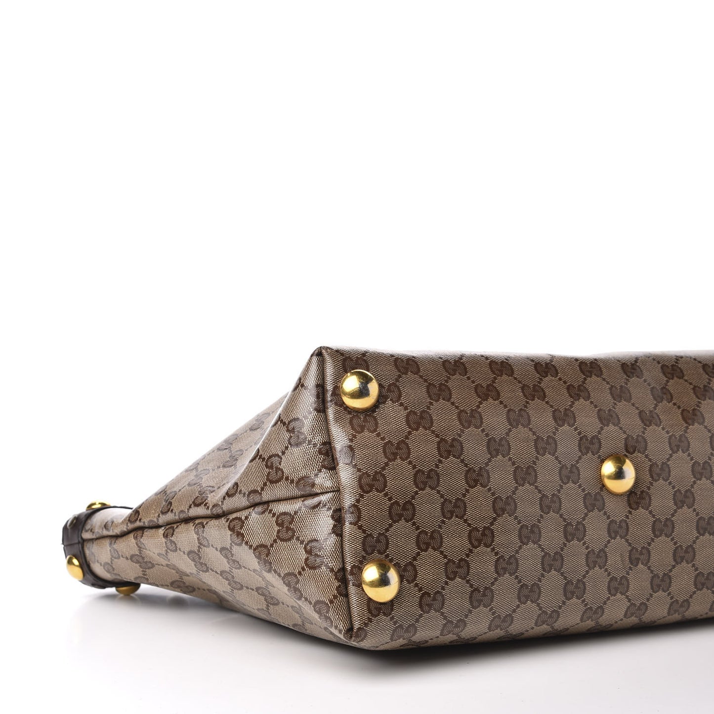 Crystal Monogram Medium Babouska Shopping Tote Dark Brown
