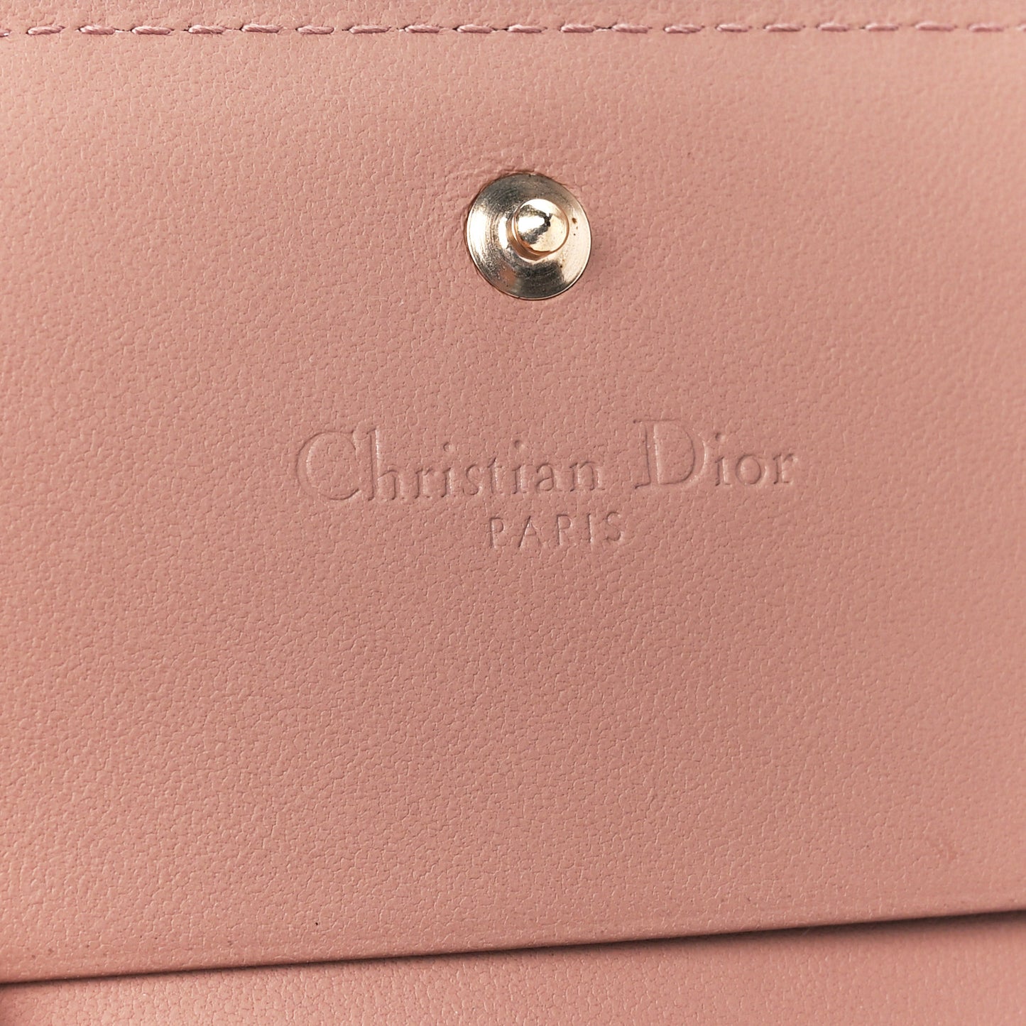 Ultra Matte Calfskin Cannage Mini Lady Dior Wallet Fard