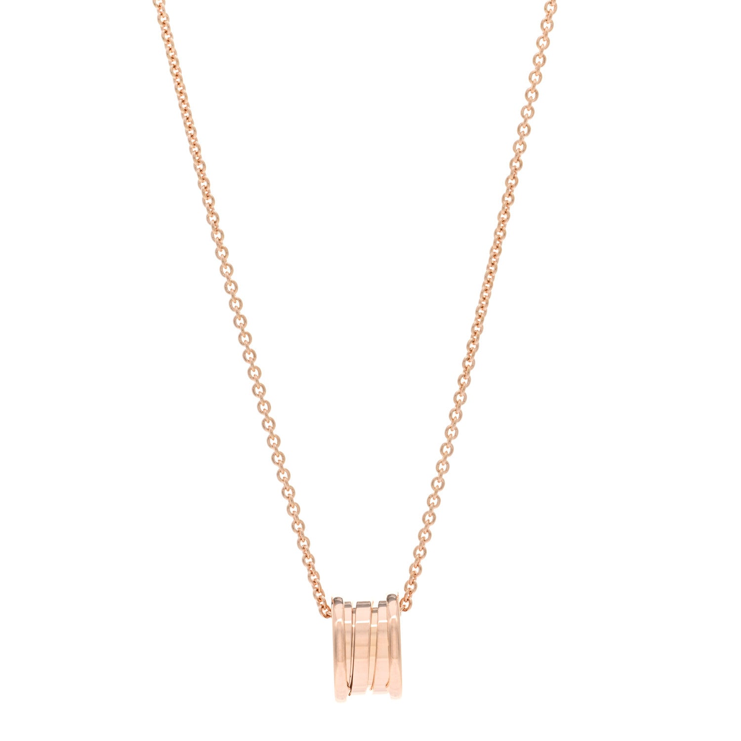 Bulgari 18K Rose Gold B.Zero1 Pendant Necklace 1 of 6