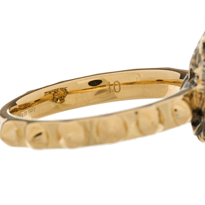 Gucci 18K Yellow Gold Pink Tourmaline Le Marché Des Merveilles Feline Ring 47 4.25 5 of 8