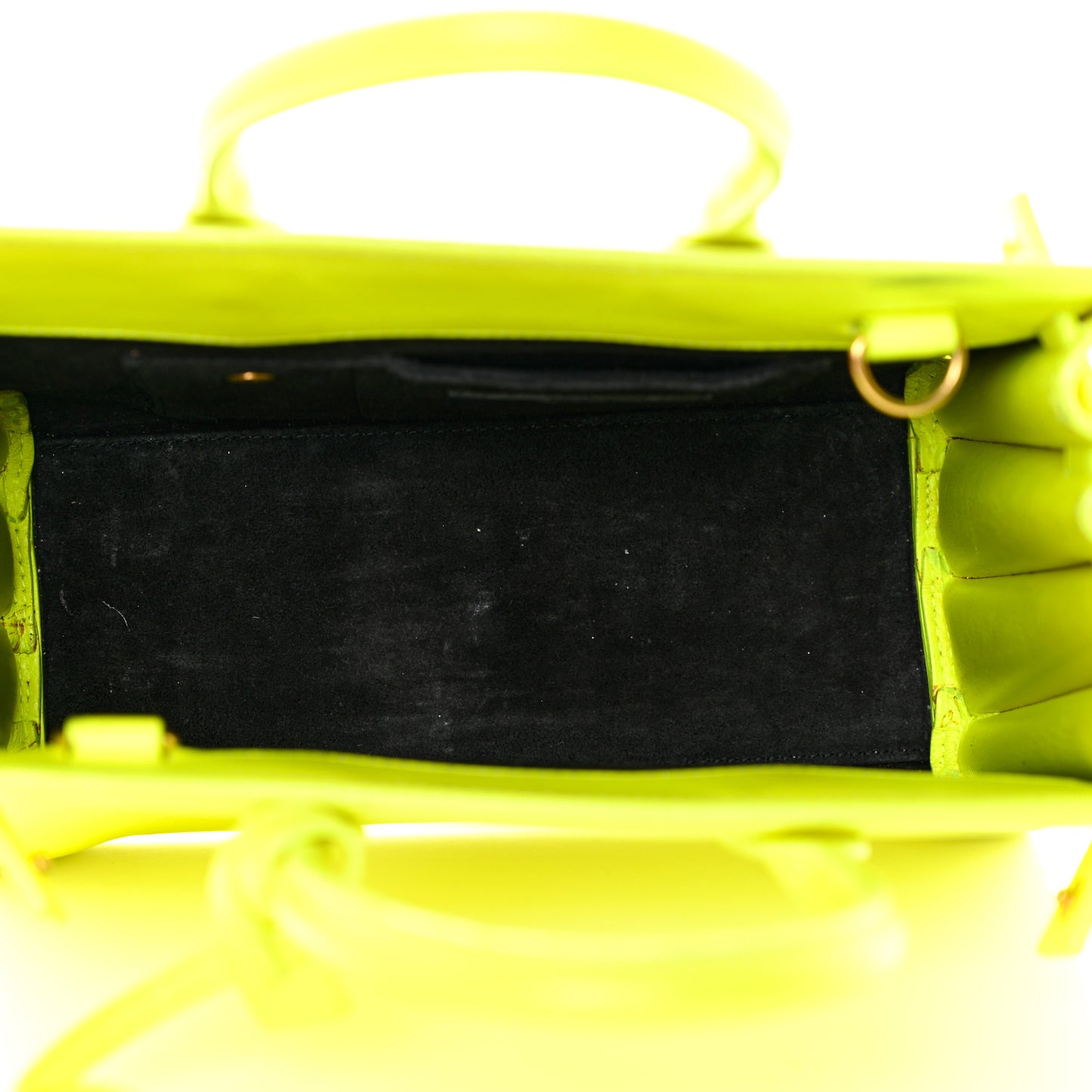Calfskin Nano Sac De Jour Neon Yellow