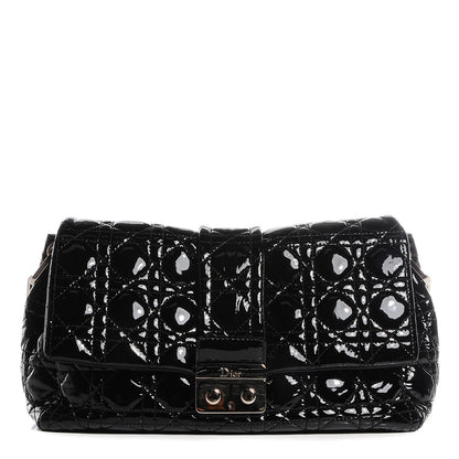 Christian Dior Patent Cannage New Lock Flap Black 1 of 9