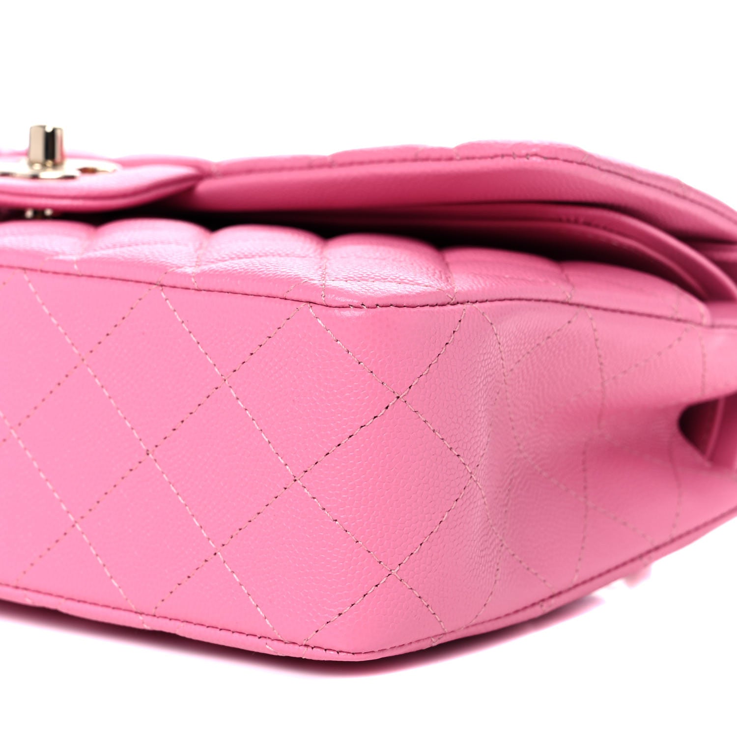 Chanel Caviar Quilted Medium Double Flap Pink 9 of 10