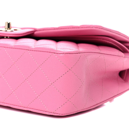 Chanel Caviar Quilted Medium Double Flap Pink 9 of 10