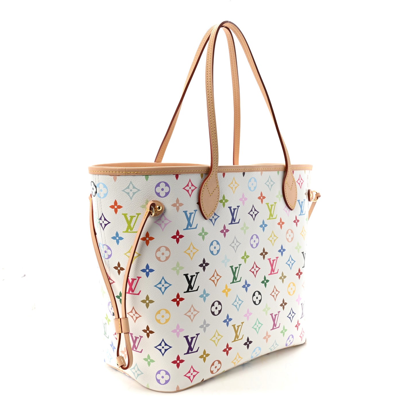 LV X TM Monogram Multicolor Neverfull MM White