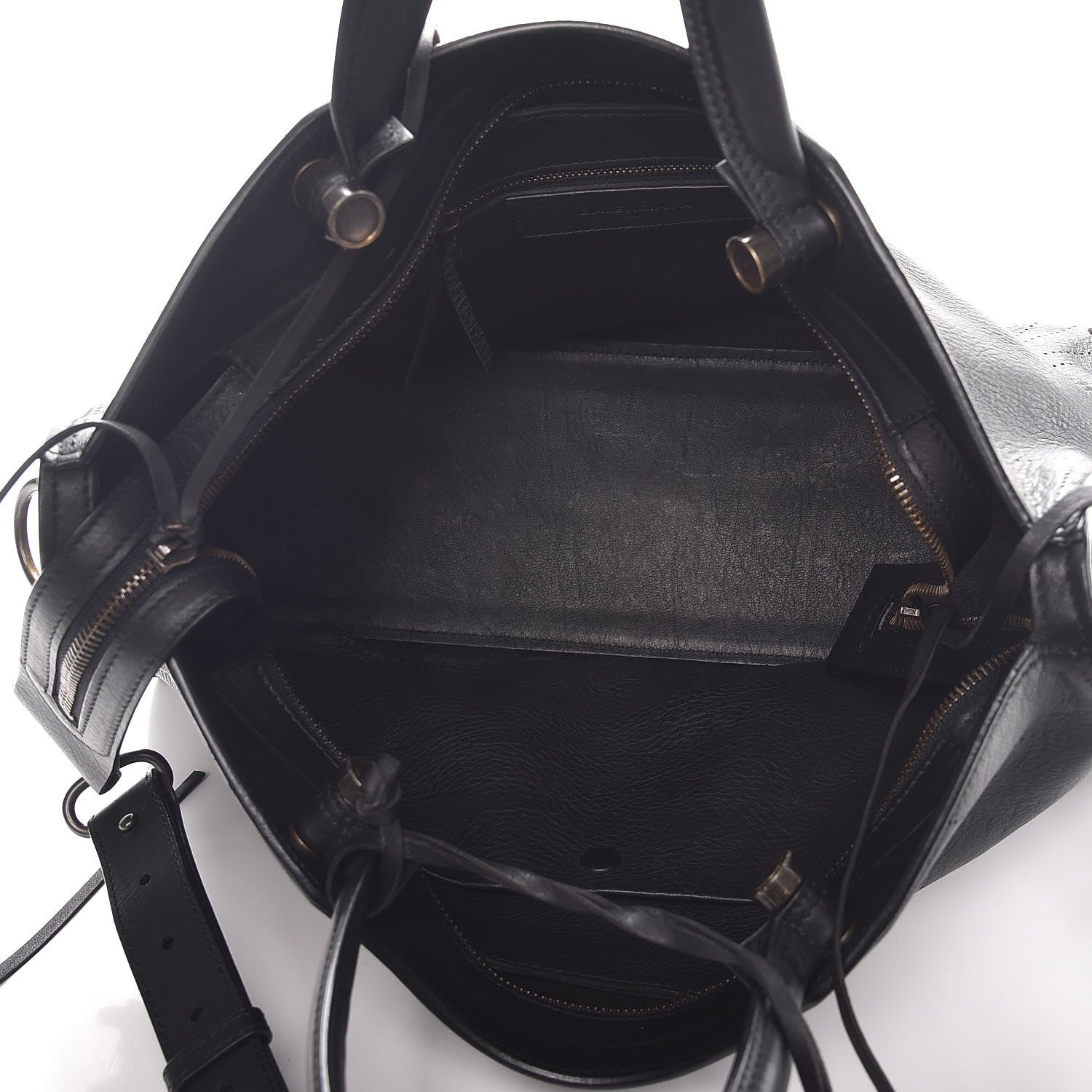 Balenciaga Veau Soyeux Perforated Blackout Hardware City Black 6 of 9