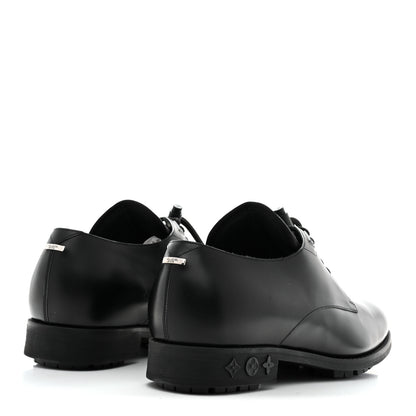 Louis Vuitton Calfskin Mens Formal Derby Shoes 9 Black 5 of 9