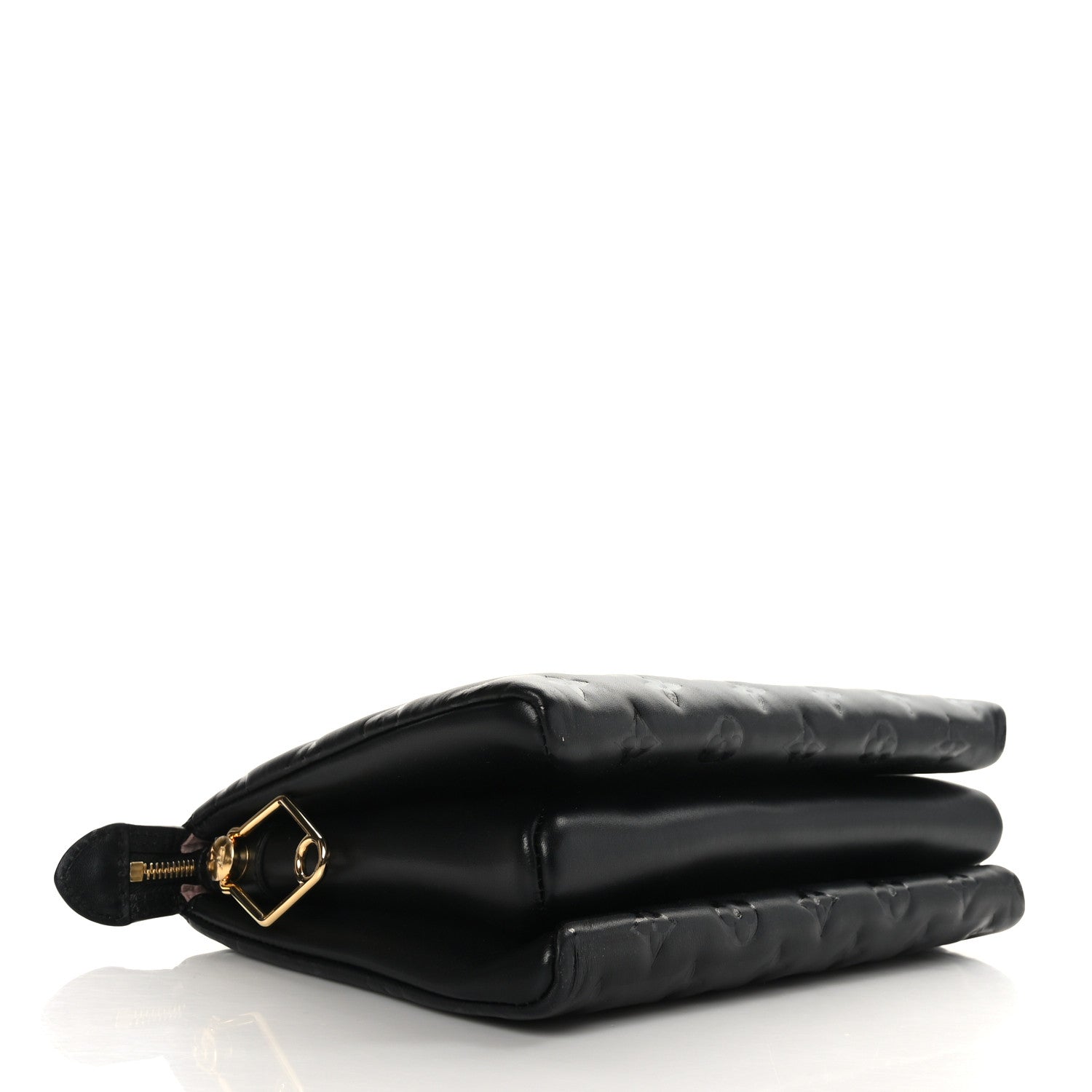 Louis Vuitton Lambskin Embossed Monogram Coussin PM Black 4 of 9