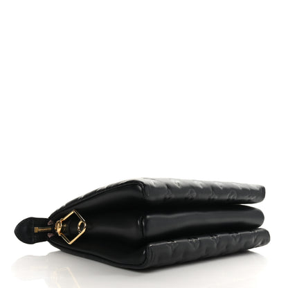 Louis Vuitton Lambskin Embossed Monogram Coussin PM Black 4 of 9