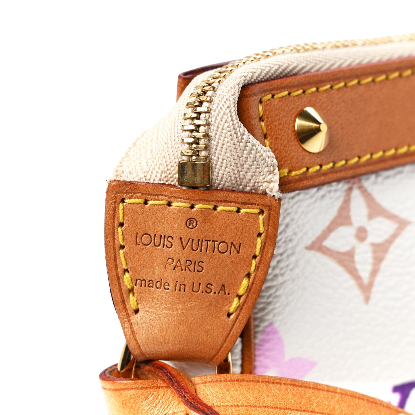 Monogram Multicolor Pochette Accessories White