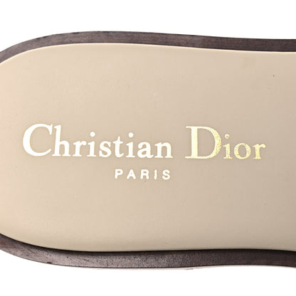 Christian Dior Calfskin Lambskin Micro Cannage D-Lane Flat Slide Sandals 36 Light Ecru 9 of 11