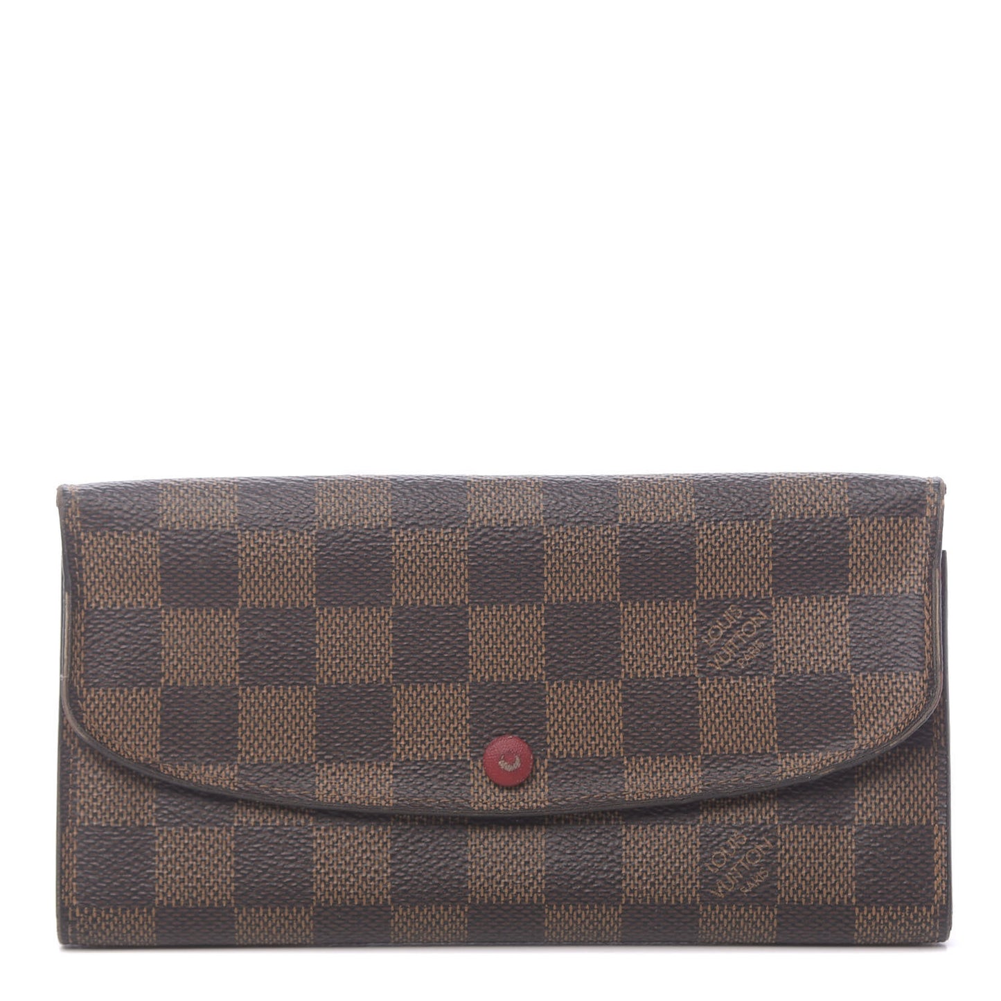 Damier Ebene Emilie Wallet Red