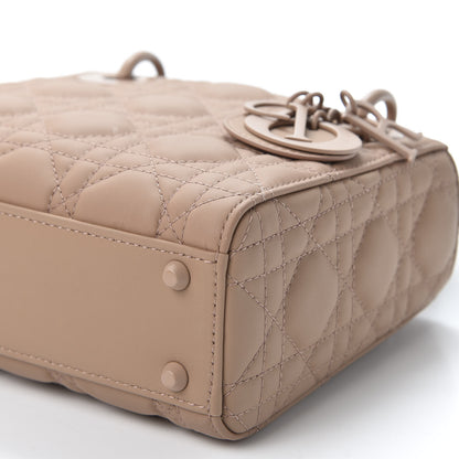 Christian Dior Ultra Matte Calfskin Cannage Mini Lady Dior Light Beige 6 of 10