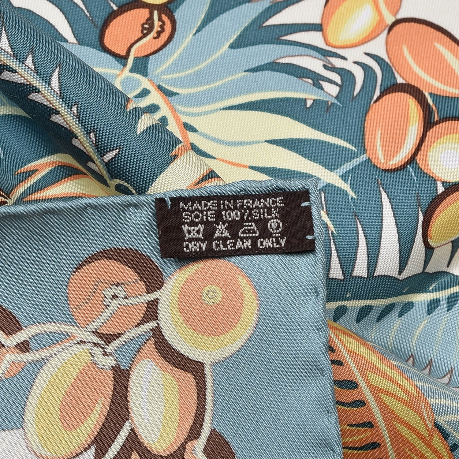 Hermes Silk Mythiques Phoenix Coloriage Scarf 90 Vert Amande Vanille Brun 4 of 4