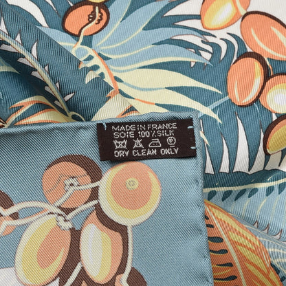 Hermes Silk Mythiques Phoenix Coloriage Scarf 90 Vert Amande Vanille Brun 4 of 4