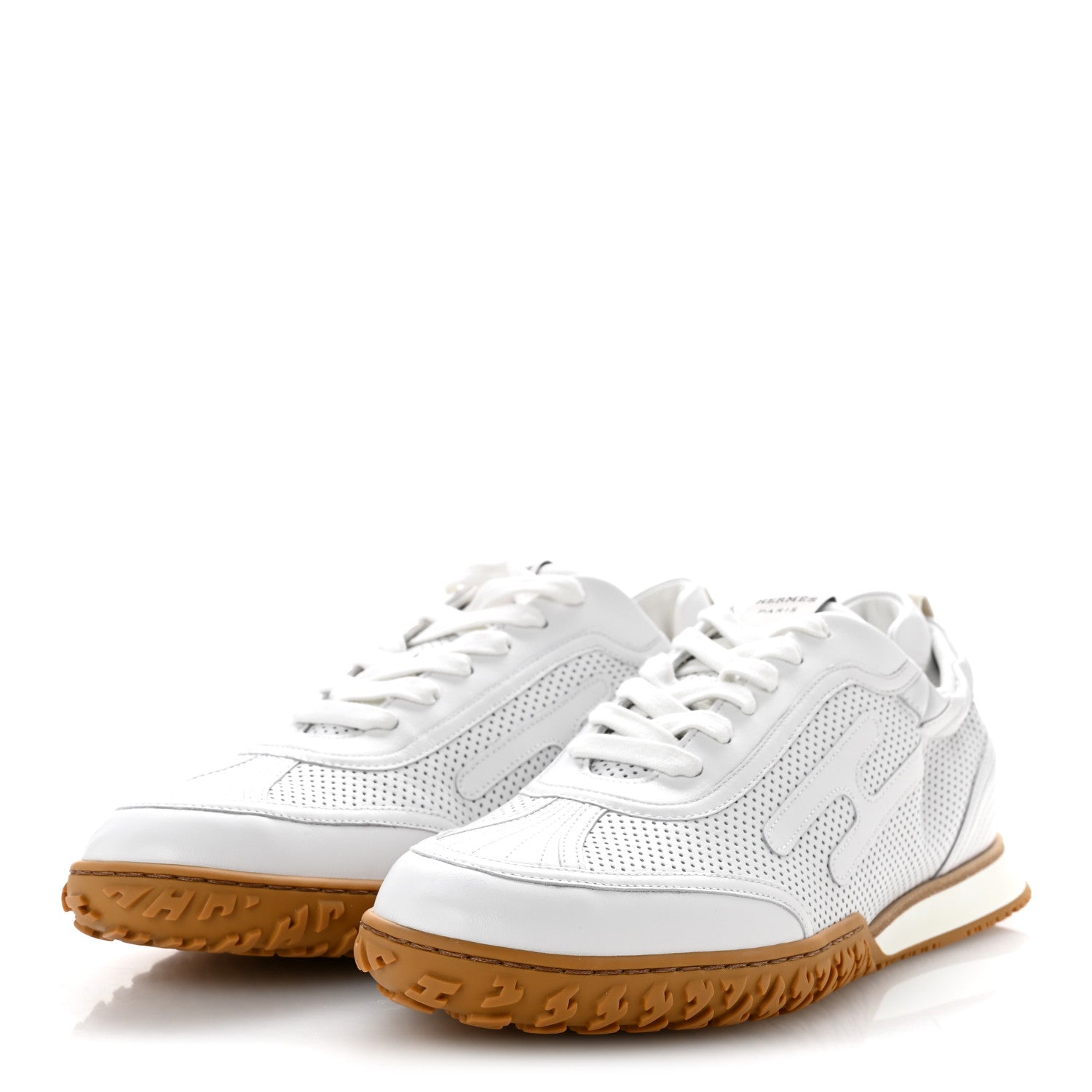 Hermes Perforated Nappa Jet Sneakers 41 White 4 of 9