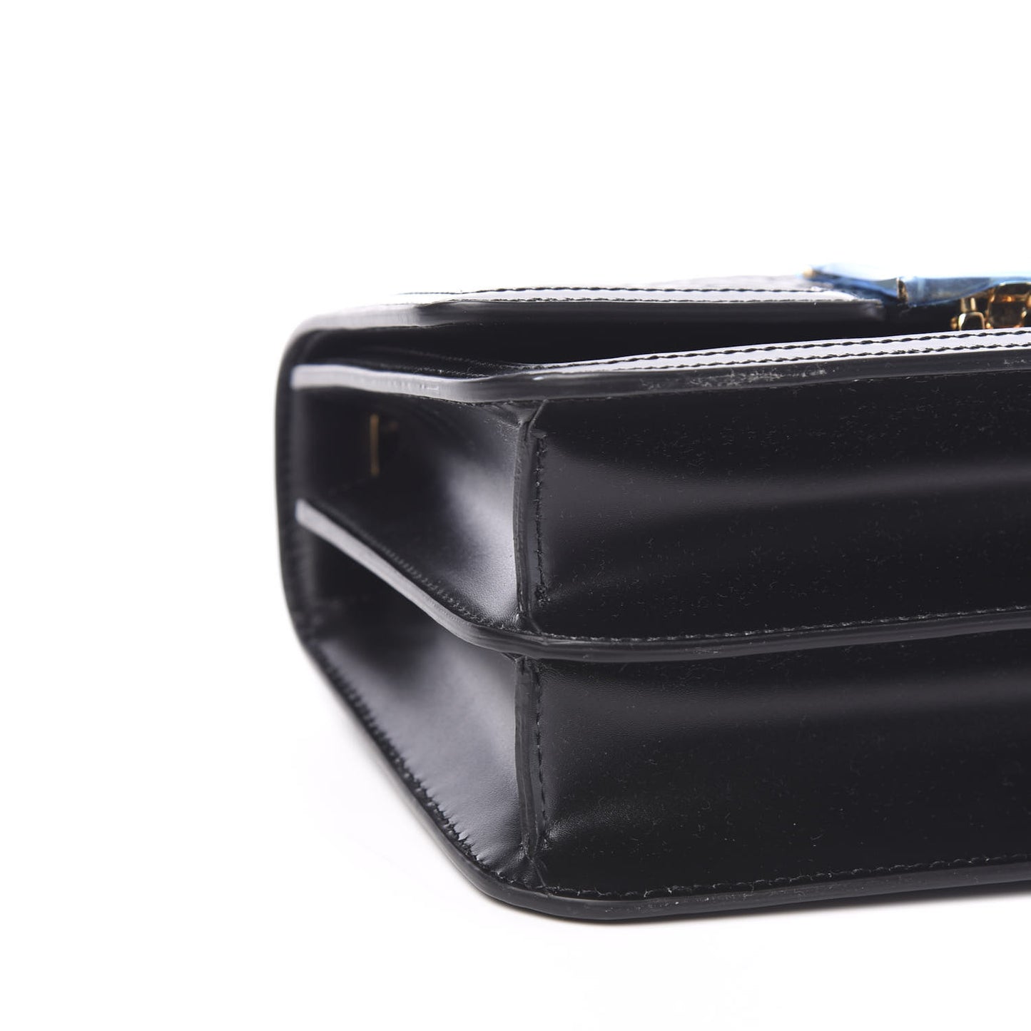 Calfskin Monogram Embossed Small TB Chain Bag Black