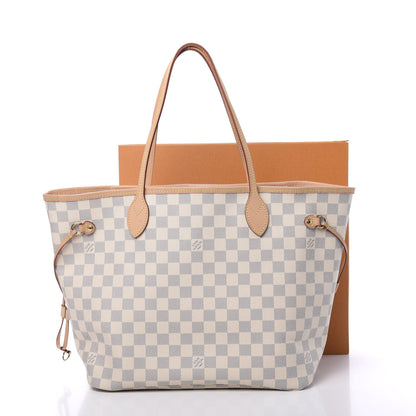 Louis Vuitton Damier Azur Neo Neverfull MM Rose Ballerine 12 of 12