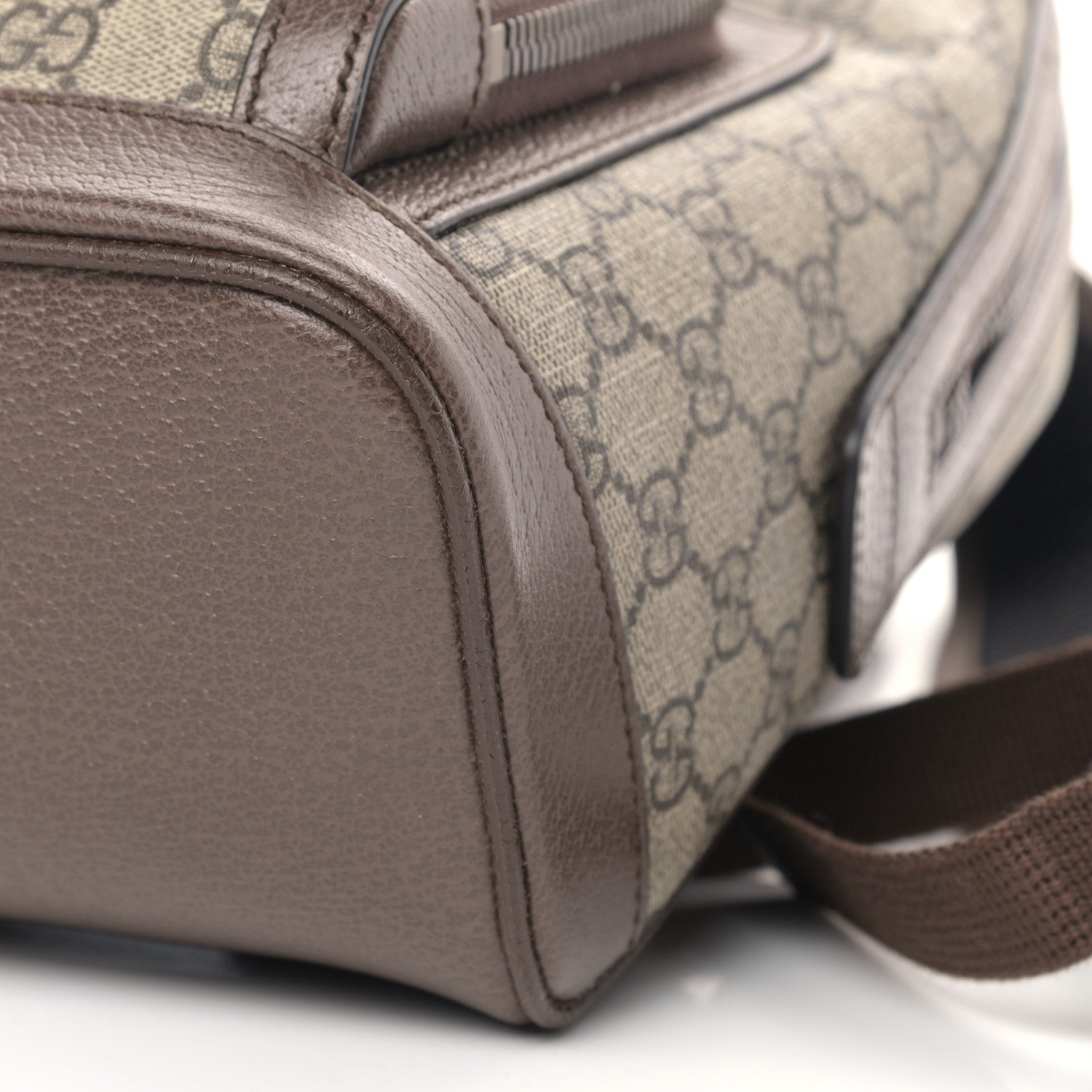 Gucci GG Supreme Monogram Calfskin Web Small Ophidia Day Backpack Beige Ebony New Acero 9 of 9
