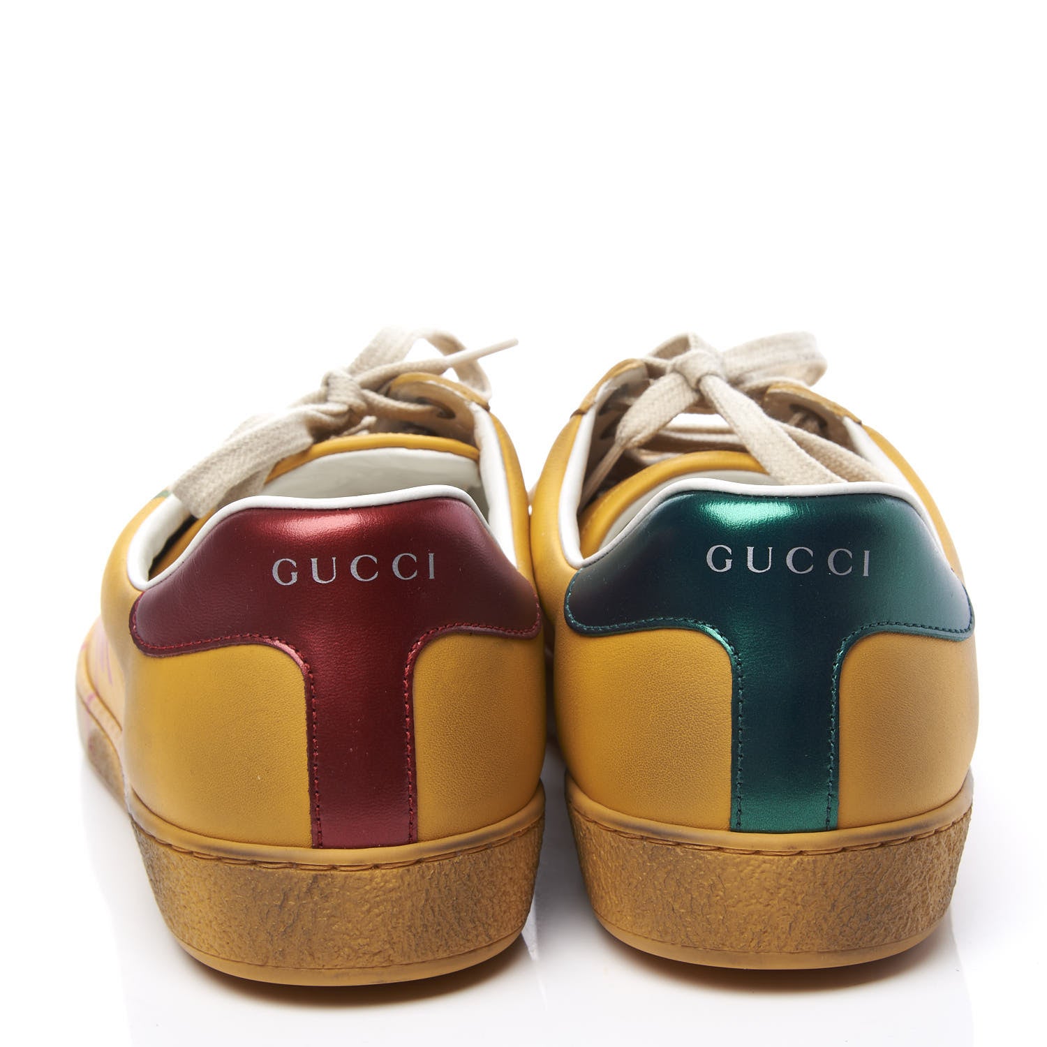 Gucci Distressed Calfskin Mens Ace Blade Sneakers 8 Crop 7 of 11