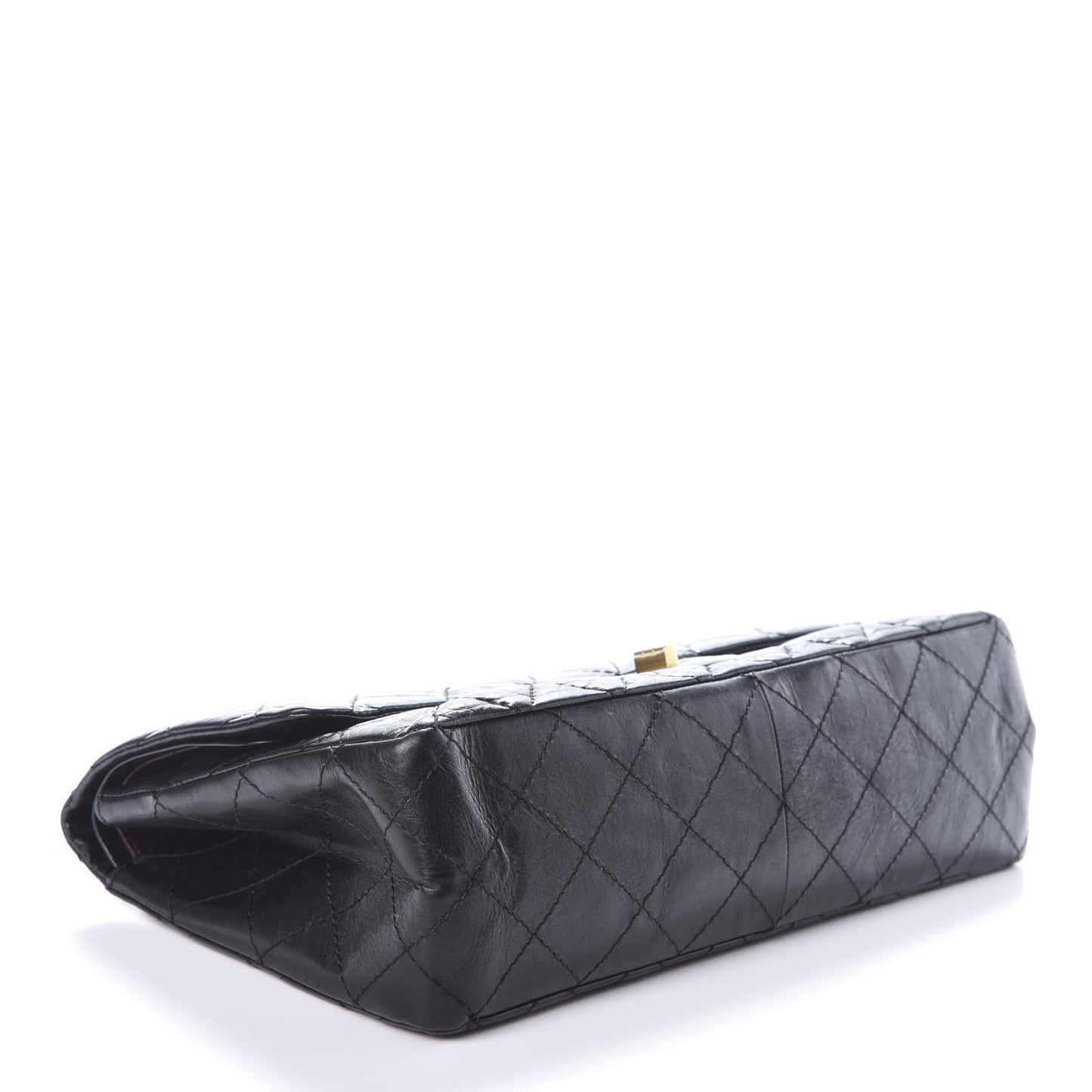 Aged Calfskin Quilted 2.55 Reissue 227 Flap Black