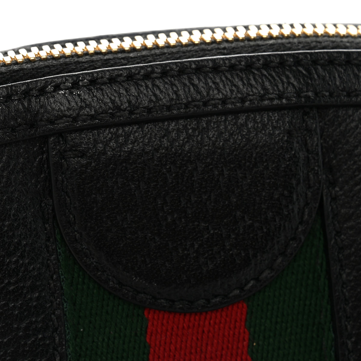 Calfskin GG Web Small Ophidia Dome Shoulder Bag Black