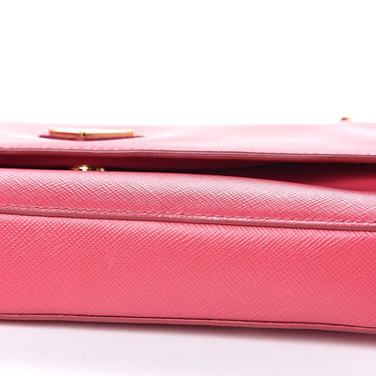Prada Saffiano Lux Chain Shoulder Bag Peonia 13 of 13