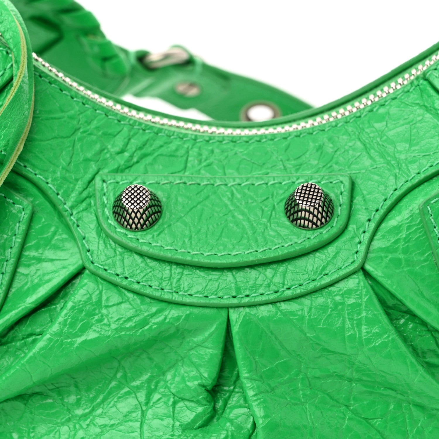 Balenciaga Agneau Arena Le Cagole Shoulder Bag XS Vivid Green 8 of 10