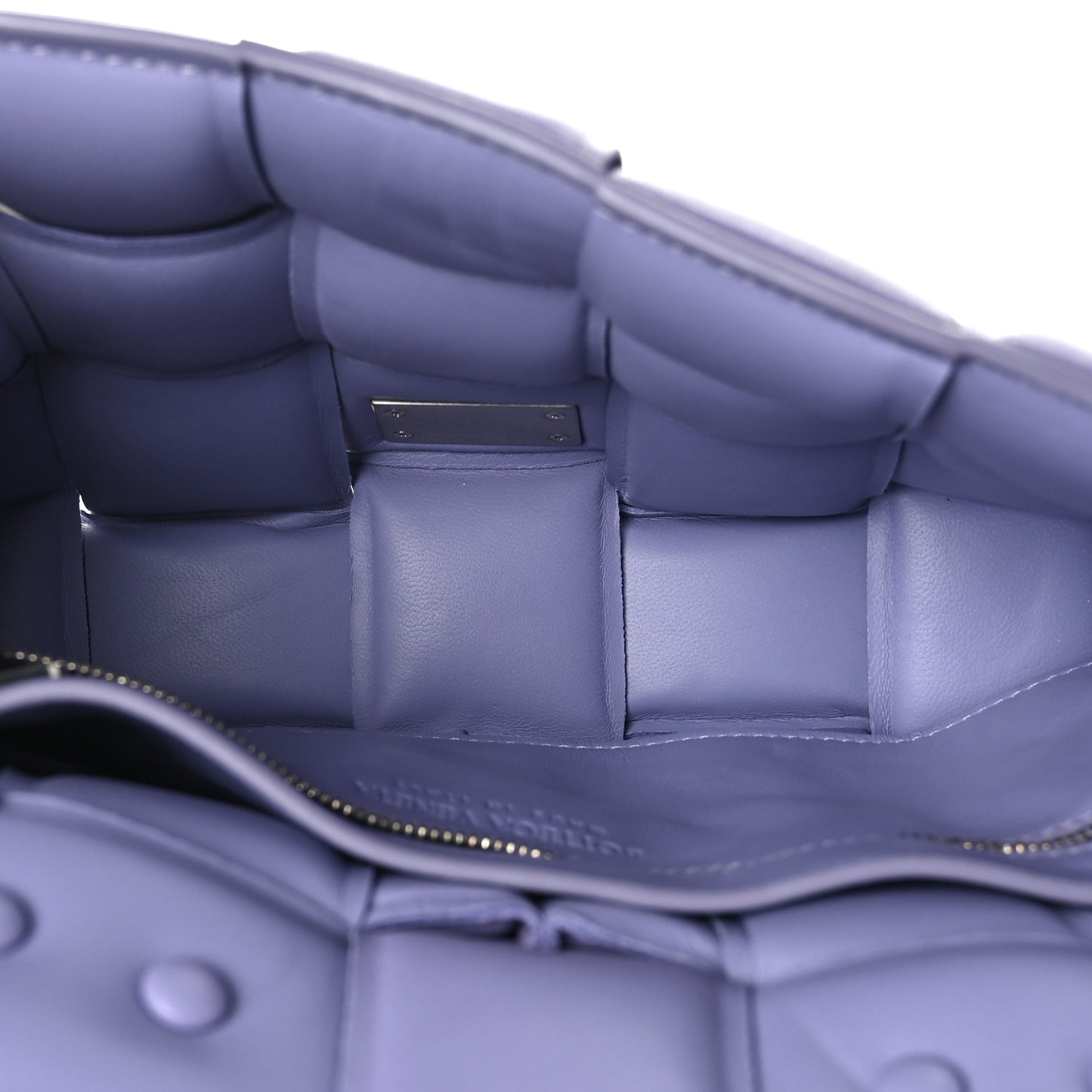Lambskin Maxi Intreccio Padded Chain Cassette Crossbody Bag Lavender