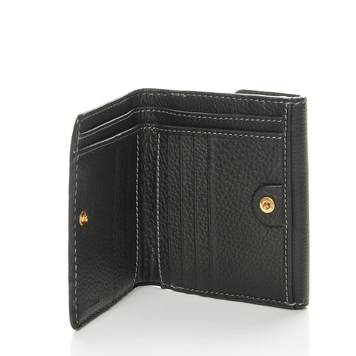 Chloe Grained Calfskin Marcie Square Wallet Black 6 of 10