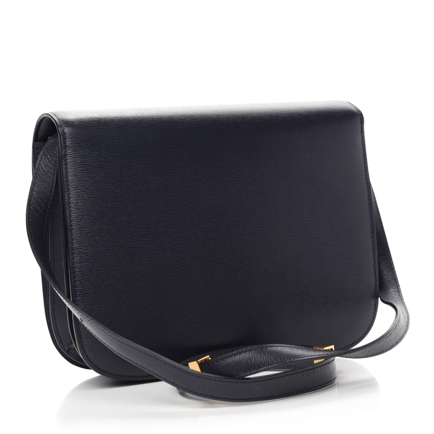 Liege Calfskin Medium Classic Box Flap Bag Dark Blue