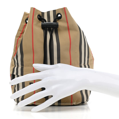 Burberry Econyl Icon Stripe Phoebe Drawcord Pouch Archive Beige 2 of 12
