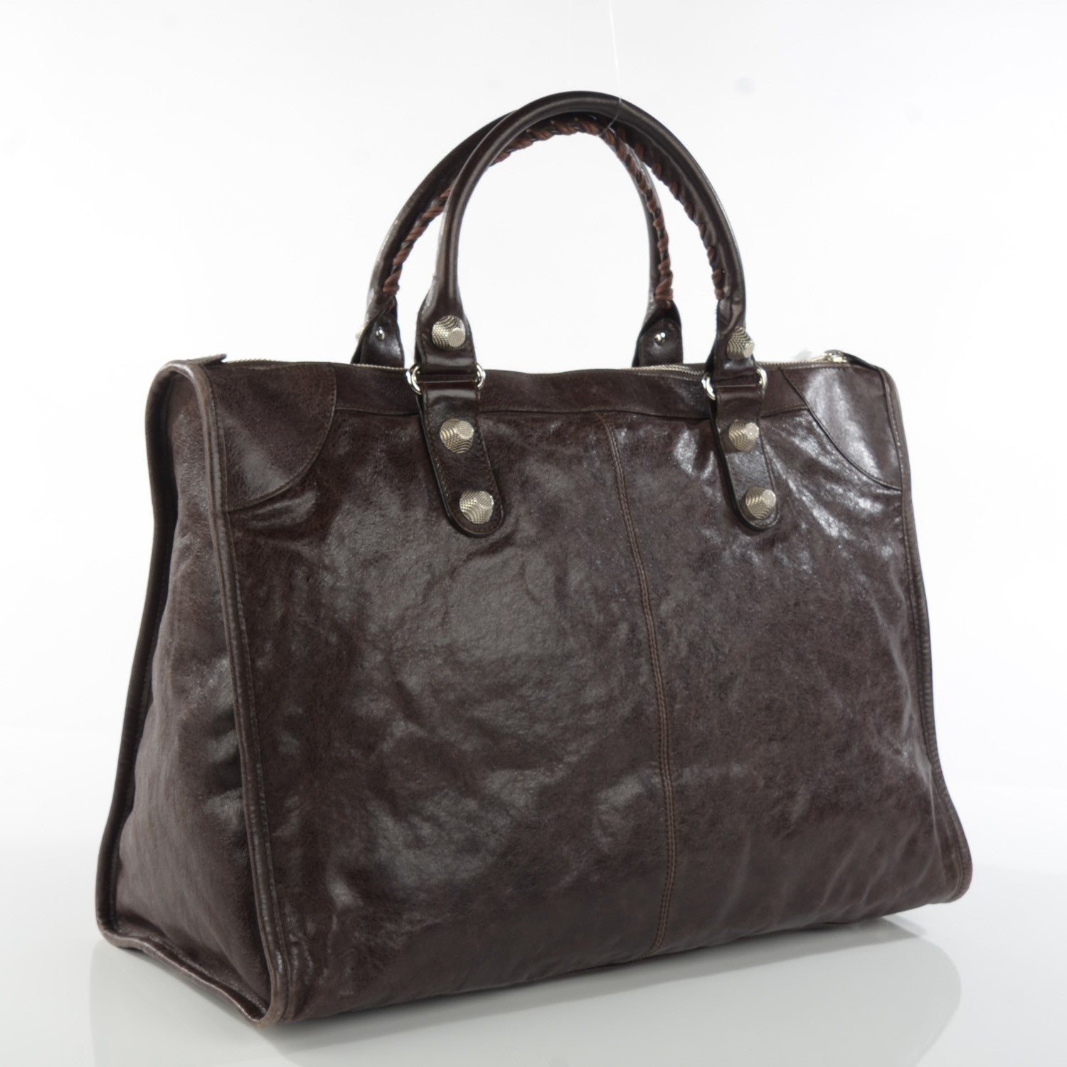 Balenciaga Agneau Giant 21 Silver Hardware Weekender Cafe 4 of 9