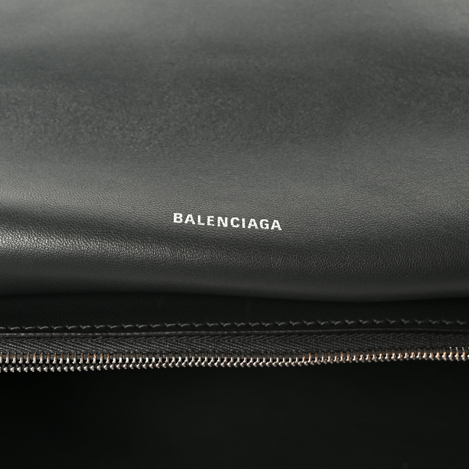 Balenciaga Metallic Crushed Calfskin Large Crush Chain Bag Steel Grey 6 of 11