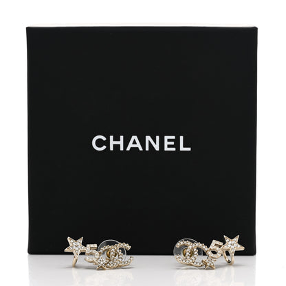 Chanel Crystal Star 5 CC Earrings Gold 5 of 5