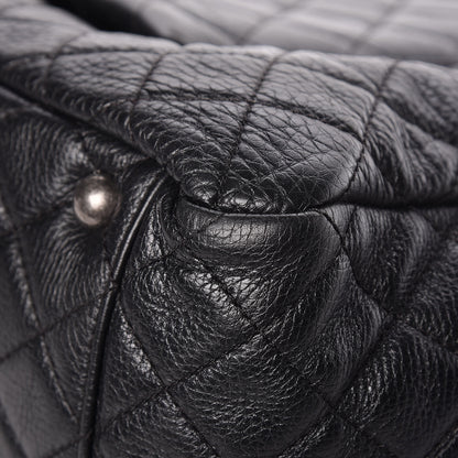 Chanel Calfskin Quilted XXL Travel Flap Bag Black 9 of 12