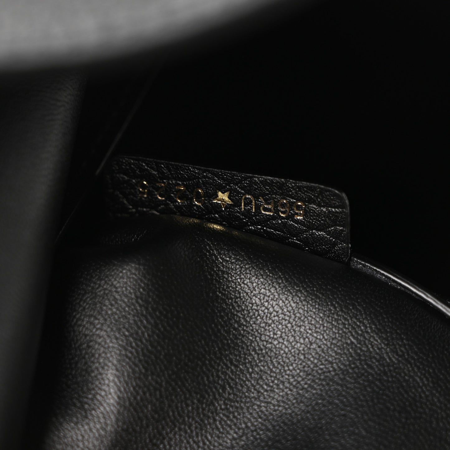 Calfskin Medium Signature Bucket Bag Black