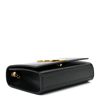 Saint Laurent Grain De Poudre Small Monogram Kate Satchel Black 4 of 11
