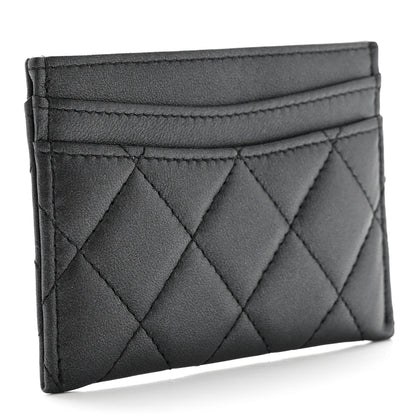 Chanel Pearly Lambskin Quilted Card Holder So Black 3 of 12